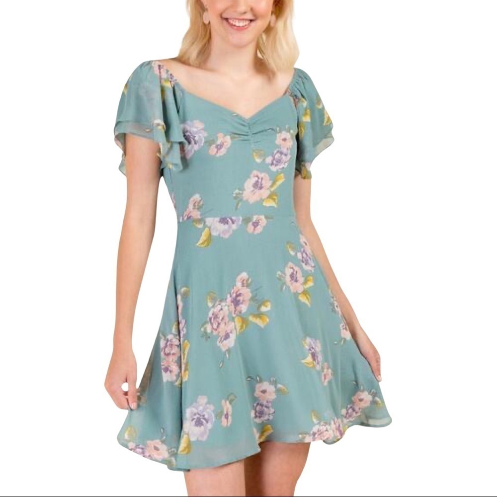 NWT Francesca’s Madeline Floral A-Line Dress